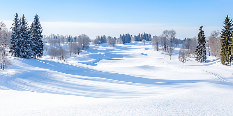 JPG 나무 편집이미지 겨울 골프장 자연 하늘 날씨 산 풍경 맑음 고요 흰색 언덕 기온 수목 편집실사 AI포토 AI콘텐츠 식물 계절 컬러 골프 스포츠시설 CG 생태계 파일형식