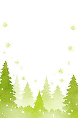 JPG 모양 나무 계절 컬러 백그라운드 크리스마스 겨울 일러스트 자연 하늘 따뜻함 풍경 장식 초록색 고요 흰색 소나무 눈송이 숲 온도 국내일러스트 AI일러스트 AI콘텐츠 식물 기념일 눈_날씨 생태계 파일형식