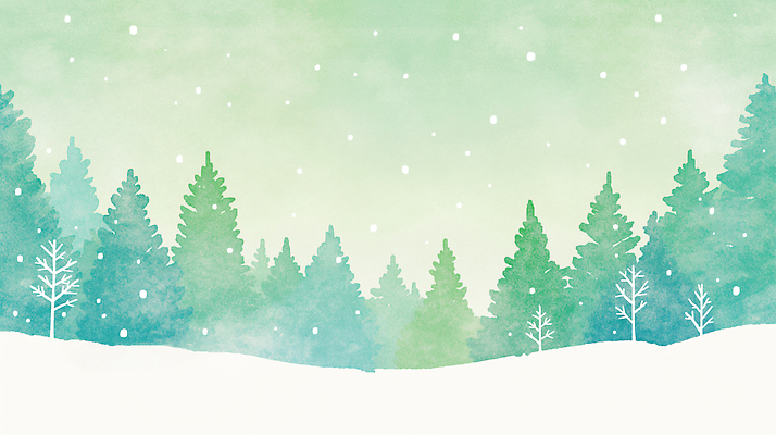 JPG 모양 나무 컬러 겨울 일러스트 자연 하늘 날씨 산 풍경 고요 흰색 나뭇가지 차가움 숲 조화 국내일러스트 AI일러스트 AI콘텐츠 식물 계절 생태계 파일형식