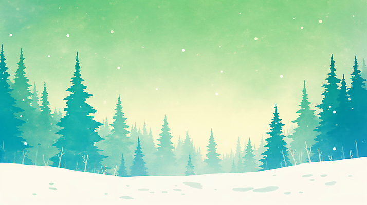 JPG 나무 겨울 일러스트 자연 하늘 산 풍경 야외 파란색 평화 소리 흰색 숲속 숲 장면 조용 오후 국내일러스트 AI일러스트 AI콘텐츠 식물 계절 컬러 컨셉 생태계 파일형식