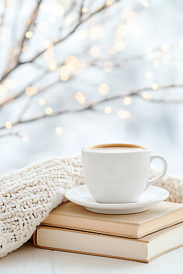 JPG 편집이미지 커피 음료 겨울 탁자 휴식 조명 따뜻함 일상 책 반짝임 독서 오브젝트 브런치 홈카페 차분 편집실사 AI포토 AI콘텐츠 계절 가구 컨셉 모션 라이프 식사 카페 CG 파일형식