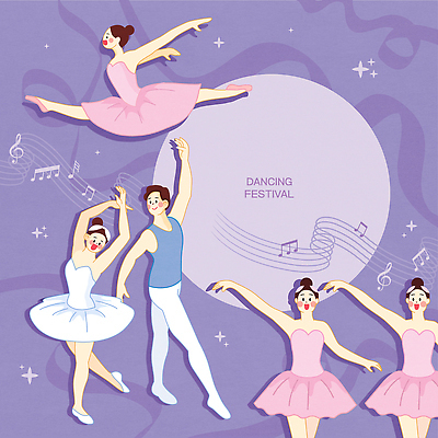 직업 다수 문화예술 사람 이벤트 춤 파일형식 벡터 발레 댄서 공연 축제 음악 포즈 무대 예술 여러명 표현 모션 군중 예술가 기술 연습 창의성 스토리 국내일러스트 일러스트 AI파일 문화 새해