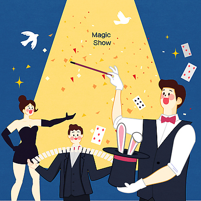 다수 조류 사람 이벤트 마술 도구 야간 파일형식 벡터 공연 마술사 비둘기 군중 여자 남자 마술쇼 저녁 마술도구 여러명 쇼 무대 스포트라이트 시간 예술 국내일러스트 일러스트 AI파일 문화 새해