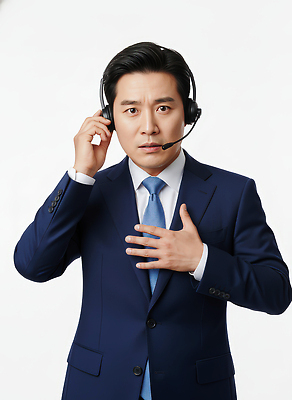 JPG 편집이미지 남자 비즈니스 통신 직장 대화 정장 청춘 헤드셋 표현 업무 결과 집중 서비스 이미지 전문 의료성형뷰티 편집실사 AI인물포토 AI콘텐츠 옷 음향기기 컨셉 회사 말하기 사람 헤드폰 작업 CG 파일형식 AI포토