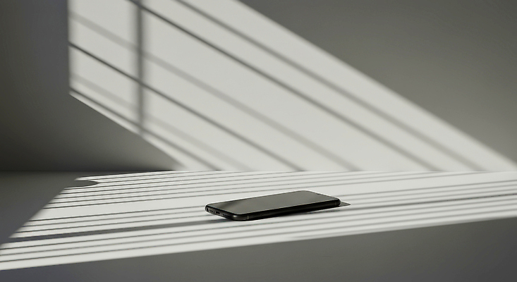 가구 무늬 라이프 핸드폰 스마트기기 CG 파일형식 스마트폰 탁자 창문 빛 그림자 줄무늬 바닥 방 장면 일상 오브젝트 공간 편집실사 편집이미지 JPG