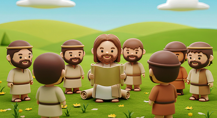 JPG 편집이미지 교육 종교 자연 이야기 대화 초원 축제 성경 모임 예수 역사 절기 제자 경전 사상 편집3D AI컴퓨터그래픽 AI콘텐츠 계절 종교용품 말하기 책 3D 신_종교 생태계 파일형식