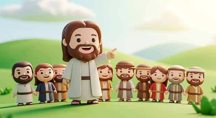 JPG 편집이미지 종교 이야기 초원 여러명 믿음 성경 모임 교양 예수 가르침 언덕 교훈 편집3D AI컴퓨터그래픽 AI콘텐츠 교육 감정 다수 종교용품 사람 3D 신_종교 파일형식