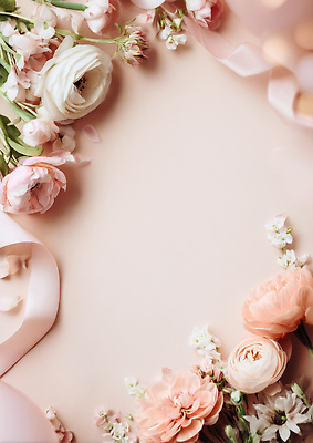 JPG 식물 편집이미지 꽃 리본 결혼 백그라운드 자연 이벤트 장식 파티 로맨틱 생일 편집실사 AI포토 AI콘텐츠 기념일 컨셉 CG 생태계 파일형식