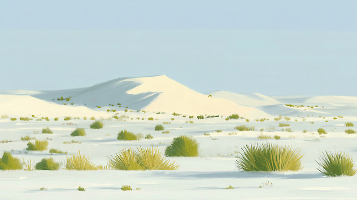 JPG 식물 모래 이동 일러스트 자연 하늘 바람 풍경 초원 햇빛 공간 사막 땅 언덕 생태계 평야 풍경화 국내일러스트 AI일러스트 AI콘텐츠 자연요소 컨셉 날씨 태양 그림 파일형식
