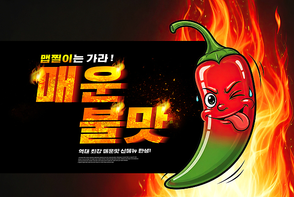 편집이미지 음식 채소 불 맛 파일형식 매움 고추 불꽃 요리 디저트 레시피 자극 효과 백그라운드 디지털아트 이미지편집 PSD