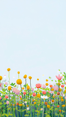 JPG 식물 꽃 감정 컬러 꽃밭 일러스트 자연 하늘 생명 풍경 초원 햇빛 소풍 새싹 봄 공간 성장 조화 뷰티풀 국내일러스트 AI일러스트 AI콘텐츠 계절 태양 야외활동 생태계 파일형식