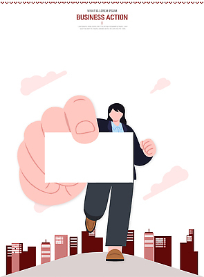 직업 여자 비즈니스 모션 신체부위 직장인 파일형식 벡터 사람 도시 스카이라인 손 서기 전달 이미지 중앙 작업 유행 상업 의사소통 전문직 전문 국내일러스트 일러스트 AI파일 비즈니스우먼