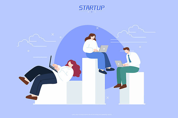 다수 컨셉 비즈니스 교통시설 사람 전자제품 작업 자영업 파일형식 벡터 창업 사무실 여러명 컴퓨터 플랫폼 협력 아이디어 창작 모던 기술 디지털 개발 환경 인터넷 업무 창의력 국내일러스트 일러스트 AI파일