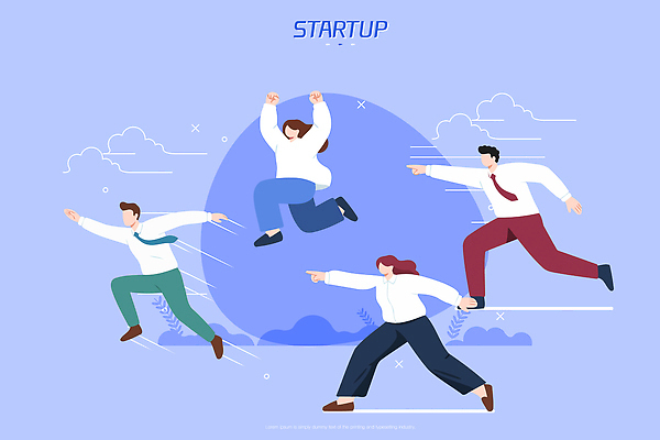 컨셉 관계 모션 자영업 파일형식 벡터 창업 아이디어 사람 달리기 방향 협력 비즈니스 목표 성공 혁명 발전 노력 설계 계획 친구 국내일러스트 일러스트 AI파일