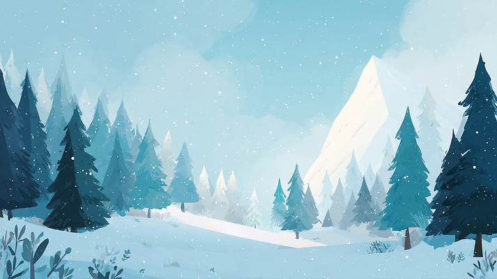 식물 계절 컨셉 겨울 풍경 생태계 파일형식 산 숲 나무 설경 백그라운드 차가움 자연 그래픽 귀여움 하늘 조용 고요 뷰티풀 거리 길 국내일러스트 일러스트 JPG
