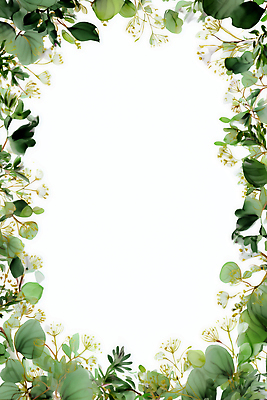 JPG 식물 디자인 꽃 화초 백그라운드 잎 일러스트 자연 생명 프레임 장식 초록색 여름 봄 공백 조화 뷰티풀 국내일러스트 AI일러스트 AI콘텐츠 계절 컬러 생태계 파일형식