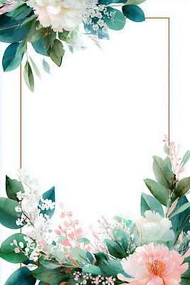 JPG 식물 디자인 꽃 예술 컬러 백그라운드 잎 일러스트 자연 수채화 프레임 그래픽 장식 환경 고급 심플 파스텔 조화 국내일러스트 AI일러스트 AI콘텐츠 컨셉 학용품 생태계 파일형식