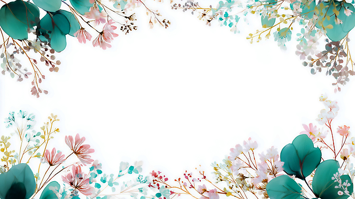 JPG 식물 디자인 꽃 화초 예술 컬러 백그라운드 잎 일러스트 자연 생명 수채화 프레임 장식 장미 부드러움 조화 뷰티풀 국내일러스트 AI일러스트 AI콘텐츠 감각 생태계 파일형식