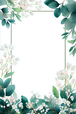 JPG 식물 디자인 꽃 화초 컬러 백그라운드 잎 일러스트 자연 프레임 장식 봄 흰색 목표 테두리 조화 뷰티풀 국내일러스트 AI일러스트 AI콘텐츠 계절 컨셉 생태계 파일형식