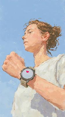 JPG 여자 스포츠 운동화 일러스트 모션 건강 야외 일상 운동복 달리기 운동 햇빛 헬스 힘 시간 맥박 목표 집중 손목시계 스타일 국내일러스트 AI일러스트 AI콘텐츠 옷 시계 신발 컨셉 장신구 의학 사람 라이프 태양 파일형식