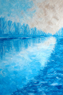 JPG 나무 컬러 일러스트 자연 하늘 풍경 물 여름 강 평화 일출 일몰 공간 흐름 수면 언덕 그림 조화 뷰티풀 국내일러스트 AI일러스트 AI콘텐츠 자연요소 식물 계절 컨셉 노을 생태계 파일형식