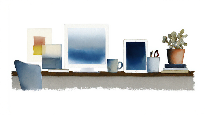 JPG 식물 디자인 화분 커피 일러스트 주택 아이디어 실내 창조 장식 노트북 컴퓨터 태블릿 사무실 도구 업무 책상 문서 정리 국내일러스트 AI일러스트 AI콘텐츠 음료 가구 컨셉 비즈니스 내부 건물 전자제품 스마트기기 작업 파일형식