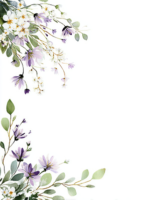 JPG 식물 디자인 꽃잎 꽃 화초 예술 백그라운드 잎 일러스트 자연 장식 초록색 정원 보라색 봄 그림 뷰티풀 창의성 국내일러스트 AI일러스트 AI콘텐츠 계절 컬러 생태계 파일형식