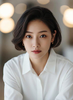 JPG 편집이미지 직업 헤어스타일 여자 감정 포즈 조명 실내 사람 빛 고요 의료성형뷰티 편집실사 AI인물포토 AI콘텐츠 내부 CG 파일형식 AI포토