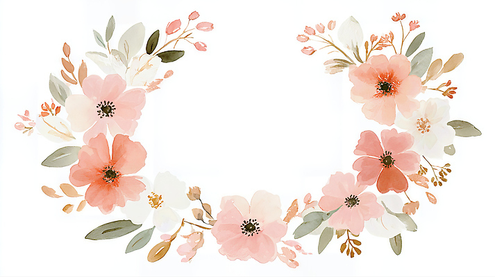 JPG 모양 식물 디자인 계절 꽃 예술 분홍색 백그라운드 일러스트 자연 프레임 이벤트 장식 공간 흰색 축하 생일 비율 국내일러스트 AI일러스트 AI콘텐츠 기념일 컬러 컨셉 생태계 파일형식