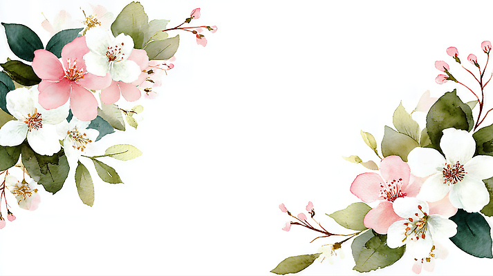 JPG 식물 디자인 꽃 예술 분홍색 컬러 백그라운드 잎 일러스트 자연 프레임 그래픽 장식 장미 봄 흰색 배열 조화 뷰티풀 국내일러스트 AI일러스트 AI콘텐츠 계절 생태계 파일형식