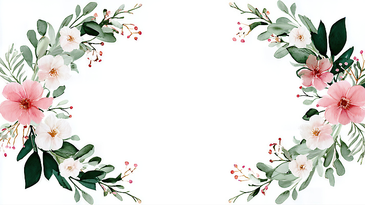 JPG 식물 디자인 꽃 포스터 예술 분홍색 백그라운드 잎 일러스트 자연 결혼식 수채화 프레임 미술 이벤트 그래픽 장식 흰색 생일 디지털아트 국내일러스트 AI일러스트 AI콘텐츠 기념일 컬러 결혼 문화예술 생태계 파일형식