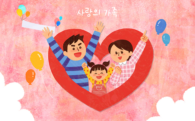 감정 컨셉 가족 관계 표정 사람 이벤트 파일형식 사랑 축하 기념일 부모 어린이 웃음 풍선 함께함 기쁨 모션 순간 그림 컬러 행복 표현 분위기 아빠 엄마 국내일러스트 일러스트 PSD