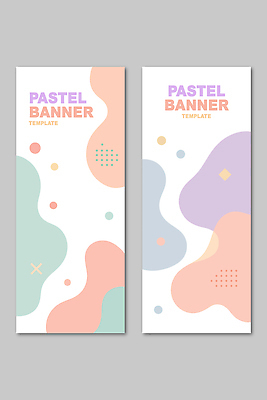 템플릿 배너 무늬 학용품 세로 세트 파일형식 벡터 파스텔 디자인 컬러 모양 패턴 백그라운드 그래픽 이미지 클립아트 배너템플릿 AI파일 배너세트 세로배너