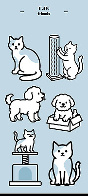 동물 컬러 컨셉 포유류 관계 사람 반려동물 개 파일형식 벡터 강아지 고양이 귀여움 놀이 상자 동물그림 친구 아기 포즈 흰색 애묘간식 국내일러스트 일러스트 AI파일