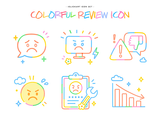아이콘 감정 전자제품 쇼핑 태양 사무용품 도구 온라인 파일형식 벡터 평가 불만 만족 사용자 컴퓨터 경고 햇빛 서류판 보고서 공구 디자인 그래픽 2D아이콘 AI파일 마케팅 온라인쇼핑 리뷰