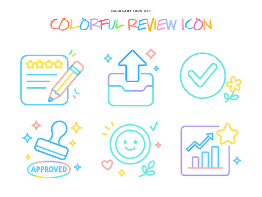 자연요소 도형 아이콘 모션 표정 쇼핑 필기구 확인 온라인 파일형식 벡터 리뷰 컬러 그리기 스티커 승인 그래프 체크표시 문서 업로드 웃음 별 원형 상자 펜 2D아이콘 AI파일 마케팅 온라인쇼핑