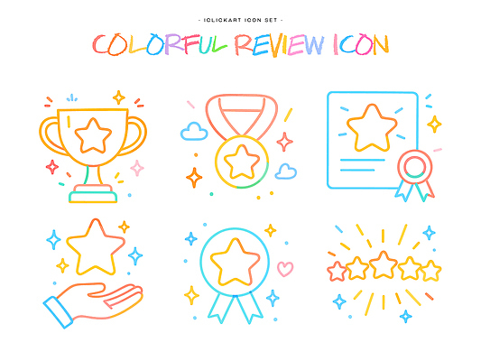 자연요소 아이콘 식기 컨셉 신체부위 쇼핑 온라인 상_상패 파일형식 벡터 리뷰 컬러 컵 메달 증서 손 별 리본 디자인 표현 축하 평가 2D아이콘 AI파일 마케팅 온라인쇼핑