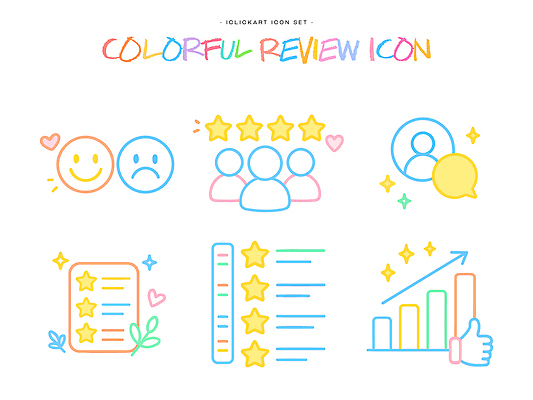 아이콘 컨셉 말하기 쇼핑 점수 평가 온라인 파일형식 벡터 리뷰 표정 사람 대화 컬러 그래프 목록 별점 체크리스트 피드백 소통 2D아이콘 AI파일 마케팅 온라인쇼핑
