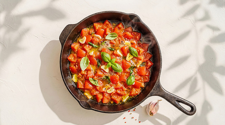 JPG 편집이미지 음식 토마토 재료 주방용품 요리 주방 식사 수증기 볶음 손질 바질 건강식 토마토파스타 편집실사 AI포토 AI콘텐츠 생활용품 채소 파스타 CG 파일형식