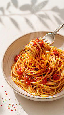 JPG 편집이미지 접시 음식 포크 파스타 스파게티 요리 식사 면류 양념 맛 저녁 레시피 점심 토마토파스타 편집실사 AI포토 AI콘텐츠 식기 컨셉 서양음식 야간 CG 파일형식