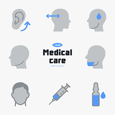 문자 의학 의료기기 신체부위 의료진 수술 파일형식 벡터 기호 주사기 물방울 귀 얼굴 건강 치료 약 진료 의사 병원 간호 AI파일 성형수술 시술 일러스트 국내일러스트