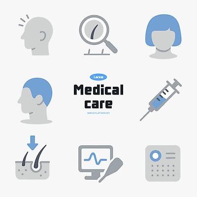 의학 의료기기 신체부위 수술 파일형식 벡터 건강 심볼 사람 머리 확대경 주사기 스크린 피부 관리 진료 치료 AI파일 성형수술 시술 일러스트 국내일러스트