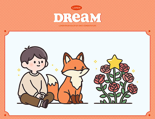 식물 시선 남자 꽃 감정 어린이 포유류 관계 모션 사람 생태계 파일형식 벡터 소년 여우 꿈 자연 동물 정원 친구 상상 뷰티풀 꽃다발 동화 스타일 멜로디 즐거움 앉기 응시 생각 국내일러스트 일러스트 AI파일