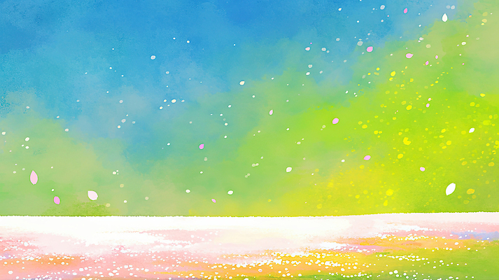 JPG 꽃 물결 예술 분홍색 컬러 백그라운드 일러스트 자연 하늘 창조 풍경 잔디 초록색 파란색 봄 표현 그림 조화 평면 국내일러스트 AI일러스트 AI콘텐츠 식물 계절 생태계 파일형식