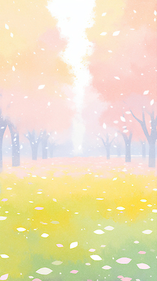 JPG 나무 공원 꽃잎 꽃 어린이 분홍색 컬러 일러스트 모션 자연 하늘 바닥 풍경 햇빛 소풍 노란색 걷기 봄 게임 조화 국내일러스트 AI일러스트 AI콘텐츠 식물 계절 공공시설 놀이 사람 태양 야외활동 생태계 파일형식