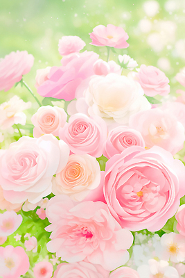 JPG 식물 계절 꽃 화초 분홍색 컬러 잎 일러스트 자연 생명 여름 장미 정원 봄 향기 손질 만개 뷰티풀 정성 정원사 국내일러스트 AI일러스트 AI콘텐츠 직업 생태계 냄새 파일형식