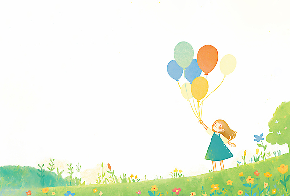 JPG 주간 손 꽃 행복 감정 어린이 컬러 일러스트 자연 하늘 날씨 풍경 소녀 잔디 일상 소풍 봄 놀이터 즐거움 외출 풍선 국내일러스트 AI일러스트 AI콘텐츠 자연요소 식물 계절 여자 놀이 사람 라이프 신체부위 야외활동 생태계 파일형식