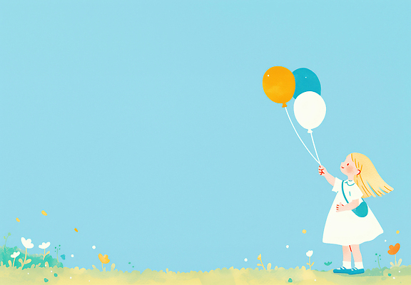 JPG 원피스 꽃 행복 감정 어린이 일러스트 자연 놀이 하늘 웃음 소녀 초원 여름 파란색 소풍 노란색 봄 자유 흰색 생일 즐거움 풍선 국내일러스트 AI일러스트 AI콘텐츠 식물 옷 계절 여자 기념일 컬러 컨셉 표정 사람 야외활동 생태계 파일형식