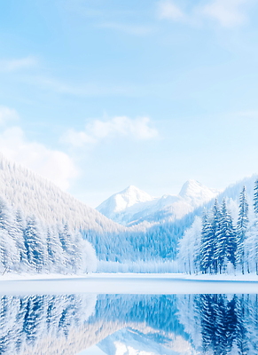 JPG 나무 편집이미지 호수 여행 겨울 자연 하늘 산 풍경 반사 탐험 신선 차가움 숲 싱그러움 설산 편집실사 AI포토 AI콘텐츠 식물 계절 CG 생태계 파일형식