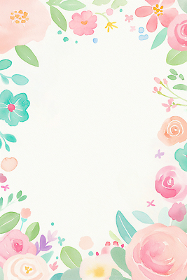 식물 계절 꽃 분홍색 컬러 취미 공백 생태계 파일형식 수채화 백그라운드 프레임 장식 디자인 예술 자연 장미 파란색 연분홍색 그래픽 원예 뷰티풀 국내일러스트 일러스트 JPG 카피스페이스 봄